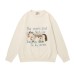 Retro Fun Horse Round Neck Sweater Unisex Lazy Style Couple Versatile Knitwear