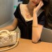 Strap V-neck lace patchwork short sleeved T-shirt