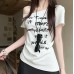 Slim fit waist cinched off shoulder top