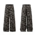 Street Style High-Quality Camouflage Rhinestone Denim Long Pants