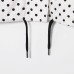 Stand up collar long sleeved contrasting polka dot drawstring jacket for women