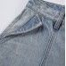 Street Style Casual Wide-Leg Tapered Washed Denim Long Pants