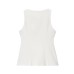 U-neck sleeveless zipper vest with camisole top for women