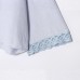 V-neck wide sleeved patchwork lace short shirt top for women