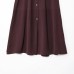 U-neck sleeveless single breasted dress with waistband and Midi