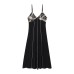 Embroidered Strap Flute Dress for Women