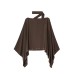 Scarf decoration short rivet cape jacket for women