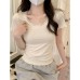 Lace and lace patchwork thin top