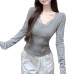 Lace patchwork hollow top
