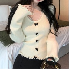 Grey velvet lace U-neck hanging neck top