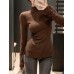 Slim fit half high neck split bottom top