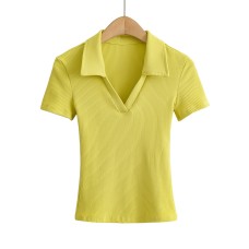 Deep V-Neck Crop Top