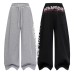 Casual Pants with Letter Print Wide Leg Loose for Women