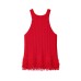 Fashion Tassel Trimmed Round Neck Sleeveless Knit Tank Top Fashion Tassel Trimmed Round Neck Sleeveless Knit Tank Top