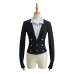 Double-Breasted Spliced Knit Top