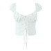 Tie up back elastic slim fit top