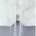 Tie up back elastic slim fit top