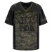 V-Neck Leopard Skull Color Block Mesh Short Sleeve T-Shirt Loose 