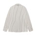 Fun vertical striped long sleeved shirt versatile shirt jacket