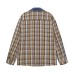 Embroidered checkered shirt long sleeved shirt jacket