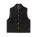 Women's Fashion Casual Collar Semi-transparent Layered Decorative Top