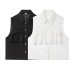 Women's Fashion Casual Collar Semi-transparent Layered Decorative Top