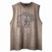 Crew Neck Sleeveless Vest Summer Loose Casual Washed