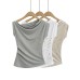 Pleated Slim Fit Casual T-Shirt