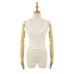 Slim Fit Deep V-Neck Single Breasted Crop Top
