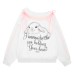 Cute Rabbit Print Large Collar Loose Autumn Hoodie for Female Students