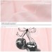 Print Pink Wide Collar Sweatshirt Loose Student Autumn Shirt