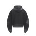 Half zip old and split heavy-duty hooded sweatshirt