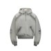Half zip old and split heavy-duty hooded sweatshirt