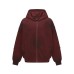Retro hooded sweatshirt men's and women's washed casual jacket