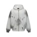Retro hooded sweatshirt men's and women's washed casual jacket