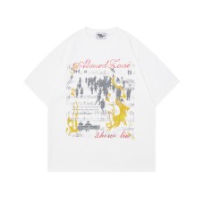 Creative Silhouette Print Short Sleeve T-Shirt Men's Streetwear Oversize Versatile Pure Cotton Half-Sleeve Tee