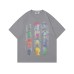 Streetwear Hip Hop Abstract Figure Print Short Sleeve T-Shirt Pure Cotton Niche Tee Round Neck Half Sleeve