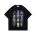 Streetwear Hip Hop Abstract Figure Print Short Sleeve T-Shirt Pure Cotton Niche Tee Round Neck Half Sleeve
