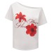 Off-Shoulder Short Sleeve Slim Fit Crop Top Summer Women's T-Shirt