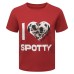 Spot Dog Print Short Sleeve T-Shirt Women Slim Fit 