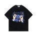 Design Gesture Print Faded Washed Short Sleeve T-Shirt Retro Loose Heavyweight Half Sleeve for Men