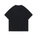 Illusion Letter Print Short Sleeve Unisex Loose Heavyweight Casual Round Neck T-Shirt Ins Couple Trendy