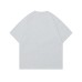 Illusion Letter Print Short Sleeve Unisex Loose Heavyweight Casual Round Neck T-Shirt Ins Couple Trendy
