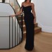 Elegant French Summer Strapless Backless Dress Solid Color Style Women's Clothing Yellow Black