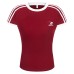Short Length Slim Fit Striped Short Sleeve Women's Casual Sporty Slimming
