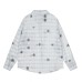 Retro star embroidered checkered long sleeved shirt