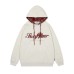 Checkered embroidery hooded sweatshirt for men and women