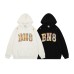 Dopamine colored checkered embroidered hooded sweatshirt for men