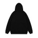 Dopamine colored checkered embroidered hooded sweatshirt for men