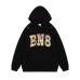 Dopamine colored checkered embroidered hooded sweatshirt for men